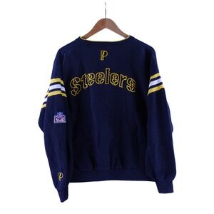 Vintage Pro Layer Pittsburgh Steelers Navy Blue Sweatshirt Mens Large NFL